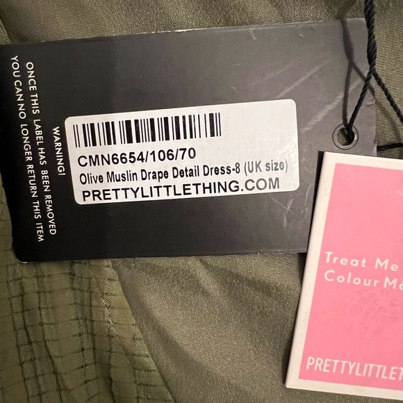 PrettyLittleThing Khaki Long Sleeve Dress - Picture 4 of 4